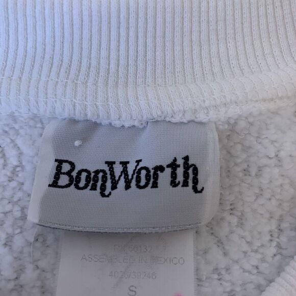 BonWorth Sweater Womens Small white Embroidered Faux Pearls Button Up Vintage - Picture 6 of 12